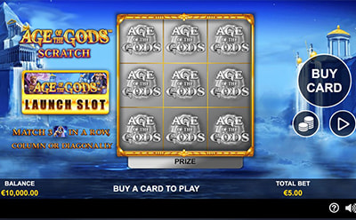 Age of the Gods Kaparós Sorsjegy Playtech