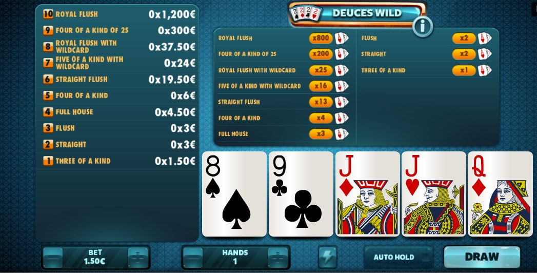 Deuces Wild videópóker