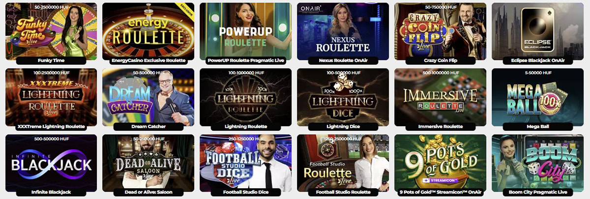 Az Energycasino Rulett, Blackjack & Más Asztali Játékai