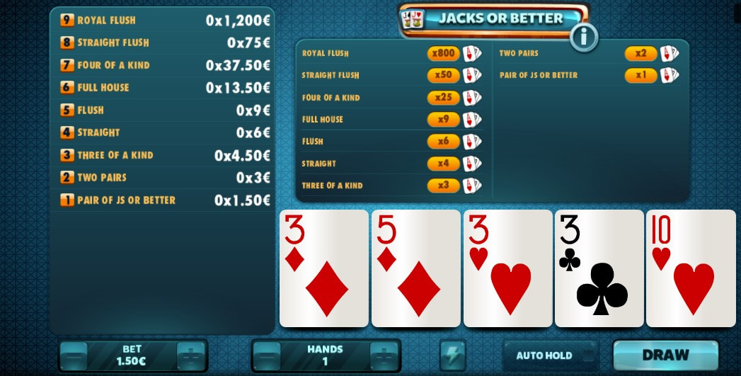Jacks of Better videópóker
