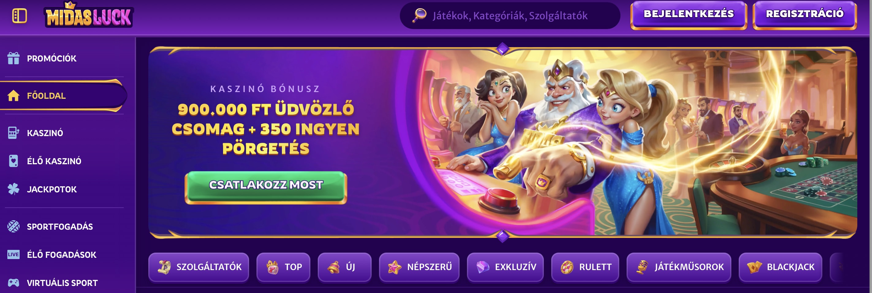 A Midas Luck oldalára