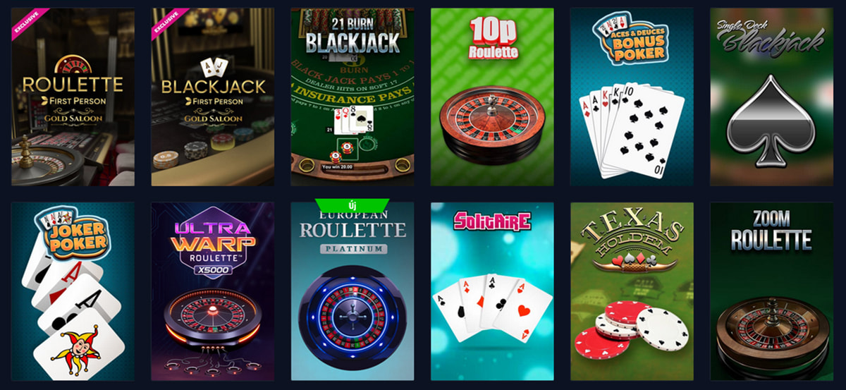 A Rabona Rulett, Blackjack & Más Asztali Játékai