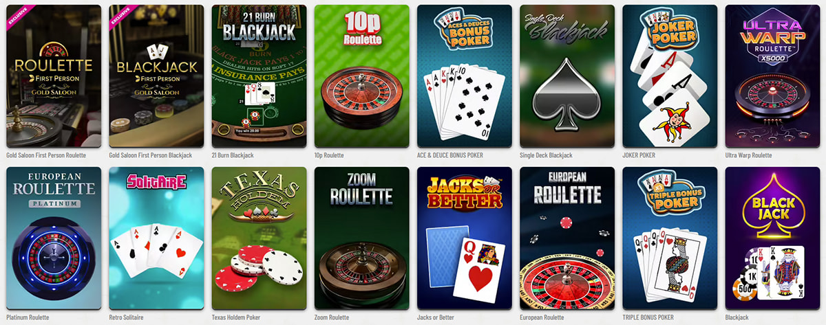A Spin247 Rulett, Blackjack & Más Asztali Játékai