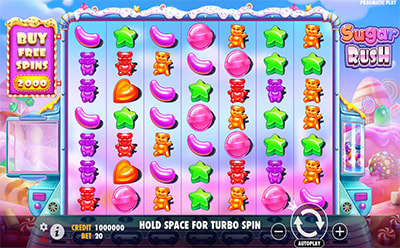 A Sugar Rush Nyerőgépes Játék a Rabona HU Online Kaszinóban