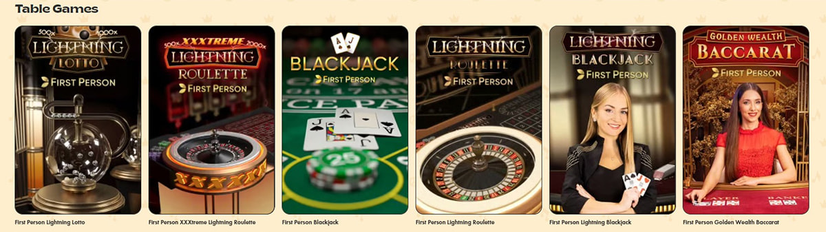 Asztali Játék Katalógus a Vinyl Casino kínálatában
