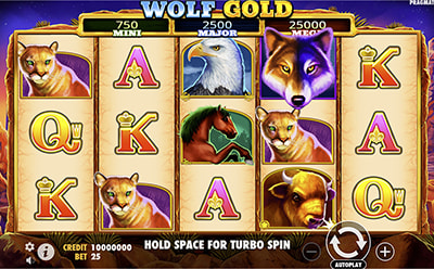 A Wolf Gold Nyerőgépes Játék a Dolly Casino HU Online Kaszinóban